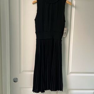 Pleated Blouson Elegant Black Dress by Nanette Lepore